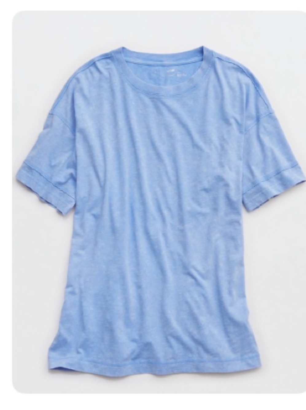 Aerie Dream Blue Boyfriend fit Crewneck Tee, L, NWT